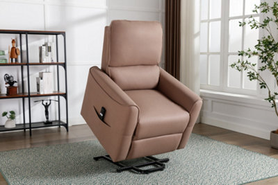 More4Homes Clifton Electric Fabric Single Motor Rise Recliner Lift Mobility Tilt Chair (Mocha) - image 1