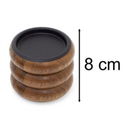 Set Of Walnut Pillar Candle Holders  Wooden Candlesticks For Pillar Candles 8Cm Pack Of 3 - thumbnail 2