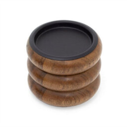 Set Of Walnut Pillar Candle Holders  Wooden Candlesticks For Pillar Candles 8Cm Pack Of 3 - thumbnail 5