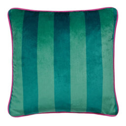 Laurence Llewelyn-Bowen Polly Amorous Parrot & Floral Print Soft Touch Teal Velvet Filled Cushion - thumbnail 3