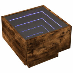 Berkfield Side Table With Led Smoked Oak 40X40X30 Cm Engineered Wood - thumbnail 3