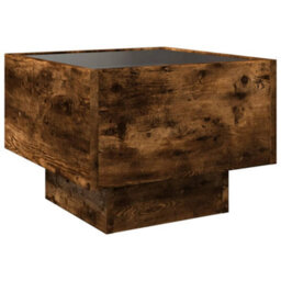 Berkfield Side Table With Led Smoked Oak 40X40X30 Cm Engineered Wood - thumbnail 8