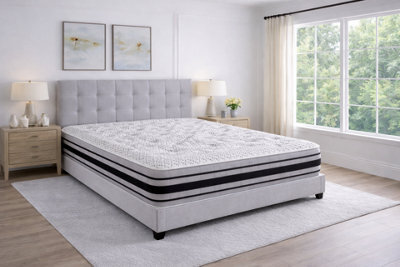 Chester & Oakley Beds Cashmere 2000 Pocket Spring Memory Foam Mattress - 25Cm - image 1