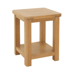 The Furniture Market Marbury Oak Lamp Table Wooden Side Table With Shelf Whitewash Oak Modern Country Styling - thumbnail 5