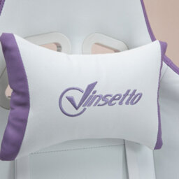 Vinsetto Racing Style Gaming Chair With Reclining Function, White And Purple - thumbnail 8