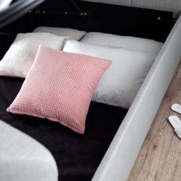 Copenhagen Upholstered Ottomanstorage Mid Grey Tv Bed - King Size 5Ft Bed Frame Only - thumbnail 5