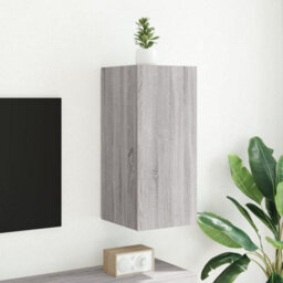 Berkfield Durable Tv Wall Cabinet With Led Lights Grey Sonoma 30.5X35X70 Cm - thumbnail 5
