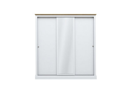LPD Devon 3 Door Sliding Wardrobe - Particle Board - L59 X W176 X H182 Cm - White - image 1