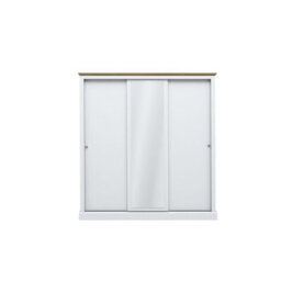 LPD Devon 3 Door Sliding Wardrobe - Particle Board - L59 X W176 X H182 Cm - White - thumbnail 2