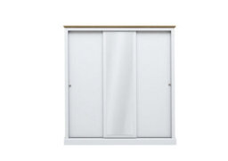 LPD Devon 3 Door Sliding Wardrobe - Particle Board - L59 X W176 X H182 Cm - White - thumbnail 1