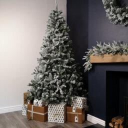 Samuel Alexander 8Ft (2.4M) Snow Flocked Woodcote Spruce Artificial Christmas Tree - thumbnail 4