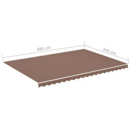 Berkfield Replacement Fabric For Awning Brown 5X3.5 M - thumbnail 6