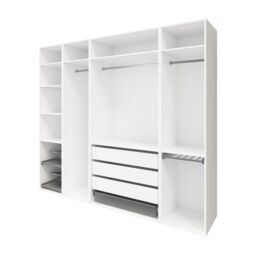 GoodHome Atomia Freestanding White Chipboard Wardrobe, Clothing & Shoes Organiser (H)2250mm (W)2500mm (D)580mm - thumbnail 2
