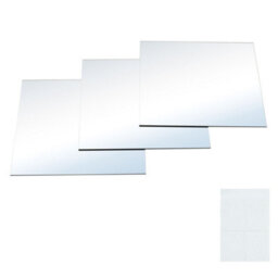 Darphe 3Pcs Acrylic Adhesive Wall Mirror Tiles Shatterproof For Home Decor - thumbnail 6