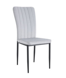 MCC Direct Set Of 2 Light Grey Velvet Effect Dining Chairs Plush Padded Upholstered Accent Chair - Elle By Mcc - thumbnail 4