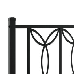 Berkfield Metal Bed Frame Without Mattress With Headboard Black 75X190Cm - thumbnail 7