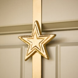 Dibor 35Cm Moonlight Front Door Christmas Wreath With Star Wreath Hanger - thumbnail 6
