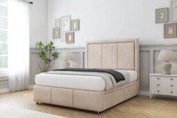 "Sloomy Lancaster Sand Naples Divan Bed Set 2 Drawers Left Side - 54"" Floor Standing  & 12""  Footboard 3' Single" - thumbnail 2