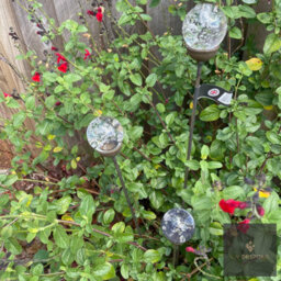 LV Bespoke Cluster Of 3 Glass - Marble Garden Feature - Prism - Short - thumbnail 4