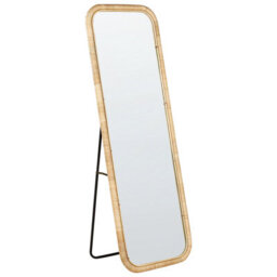 Beliani Standing Mirror Malange 150 Cm Rattan Natural - thumbnail 1