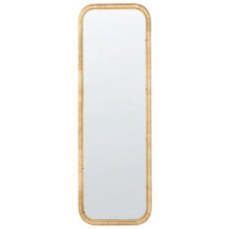 Beliani Standing Mirror Malange 150 Cm Rattan Natural - thumbnail 4