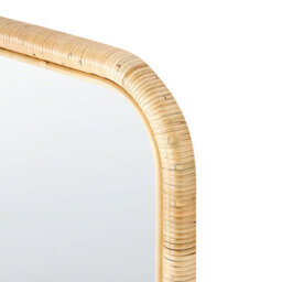 Beliani Standing Mirror Malange 150 Cm Rattan Natural - thumbnail 7