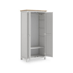 Farro Grey Double Full Hanging Wardrobe - By Roseland Furniture - thumbnail 5
