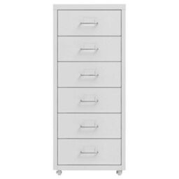 Berkfield Mobile File Cabinet Grey 28X41X69 Cm Metal - thumbnail 2