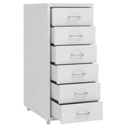 Berkfield Mobile File Cabinet Grey 28X41X69 Cm Metal - thumbnail 5