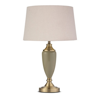 Lighting Supermarket Bailey Large Sage Green Table Lamp With Natural Shade - image 1