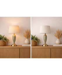 Lighting Supermarket Bailey Large Sage Green Table Lamp With Natural Shade - thumbnail 8