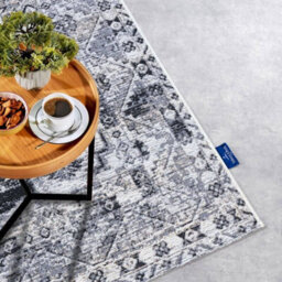 The Rugs Villeroy & Boch Domenique Rug Indoor Outdoor, Uv Resistant Flatweave In Grey - thumbnail 4