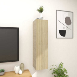 Berkfield Wall Mounted Tv Cabinets 4 Pcs Sonoma Oak 30.5X30X30 Cm - thumbnail 3