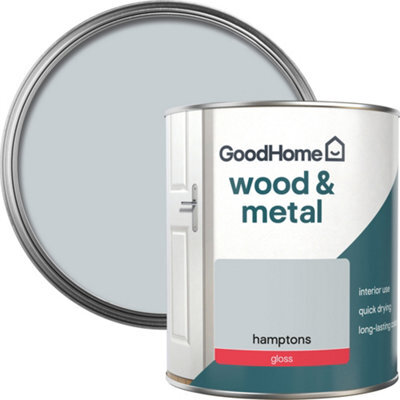 GoodHome Hamptons Gloss Interior Metal & Wood Paint, 750Ml - image 1