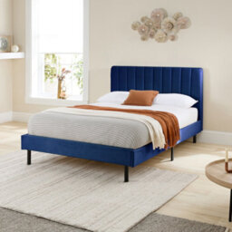 Aspire Rosella Upholstered Bed In Navy
