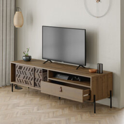Decortie Dionysos Modern Tv Unit Multimedia Centre With Storage Tv Cabinet 170Cm Dark Oak Effect - thumbnail 5