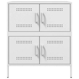 Berkfield Sideboard White 68X39X79 Cm Steel - thumbnail 6