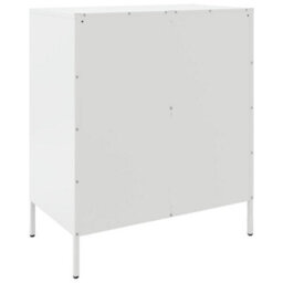 Berkfield Sideboard White 68X39X79 Cm Steel - thumbnail 8