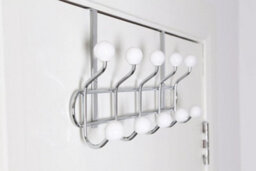 Orsina Over Door Hanger With White Ceramic Balls, Durable Metal Frame With Multiple Hooks For Bags Or Towels - thumbnail 6