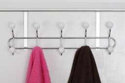 Orsina Over Door Hanger With White Ceramic Balls, Durable Metal Frame With Multiple Hooks For Bags Or Towels - thumbnail 7