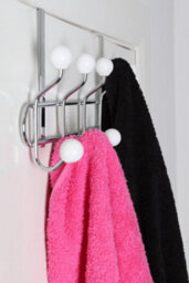 Orsina Over Door Hanger With White Ceramic Balls, Durable Metal Frame With Multiple Hooks For Bags Or Towels - thumbnail 4