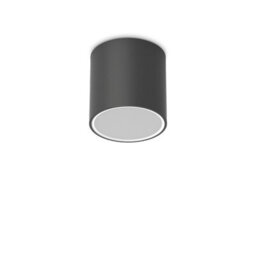 Ideal Lux Luminosa Techo 15.3Cm Outdoor Surface Mounted Downlight Black Ip54