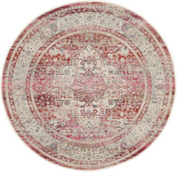 Red Ivory Rug, Bordered Floral Rug, Traditional Stain-Resistant Rug, Persian Rug For Bedroom, Dining Room-61Cm X 173Cm (Runner) - thumbnail 8