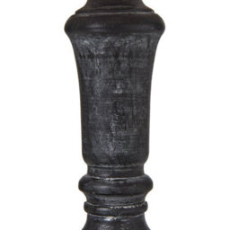 Wyld Haus Brantes Distressed Black Table Lamp With Natural Linen Shade - thumbnail 4