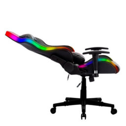 Neo Black Leather Computer Office Gaming Chair With Led Lights - thumbnail 3