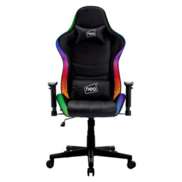 Neo Black Leather Computer Office Gaming Chair With Led Lights - thumbnail 2