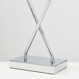 Valuelights Kuros Contemporary Polished Chrome Table Lamp With White Rectangular Shade - thumbnail 6