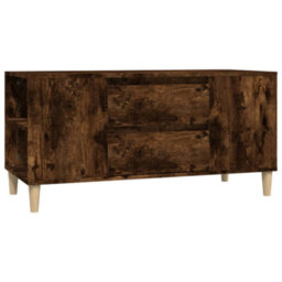 Berkfield Tv Cabinet Smoked Oak 102X44.5X50 Cm Engineered Wood - thumbnail 2