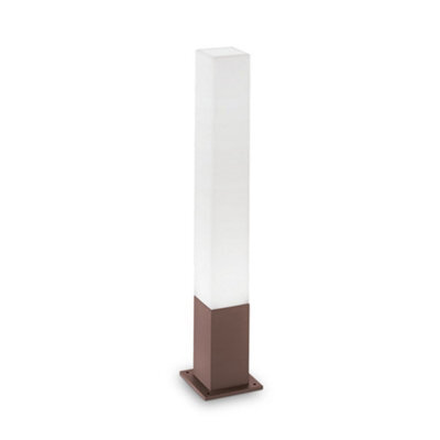 Ideal Lux Edo Outdoor Bollard Lamp 1 Light Coffee Ip44
