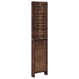 Vidaxl Room Divider 6 Panels Dark Brown Solid Wood Paulownia - thumbnail 5